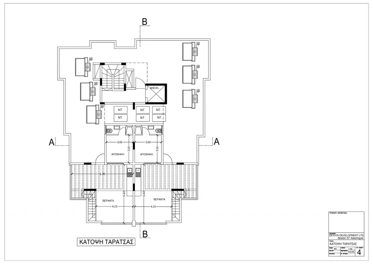 Roof terrace plan of Dex