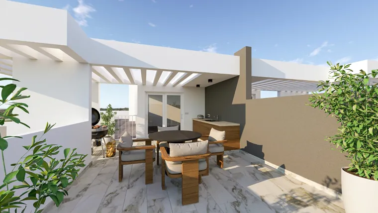 Roof veranda lounge seating